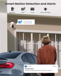 Kamera keamanan cerdas WiFi 5MP lampu sorot pelacakan gerakan Audio dua arah 3X Zoom optik penglihatan malam desain PTZ Plug-In untuk rumah - Product Image 4