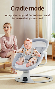 Berceau à bascule automatique pour bébé avec télécommande, balançoire <span class=keywords><strong>électrique</strong></span> pour nourrisson avec auvent et <span class=keywords><strong>moustiquaire</strong></span> pour nouveau-né - Product Image 5