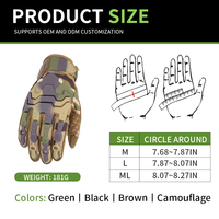 Gants tactiles thermiques tactiques en microfibre douce pour homme, coupe-vent, pour la moto et la pêche en hiver