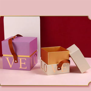 Boîte cadeau pour mariage, boîte à bonbons avec poignée pour la Saint-Valentin, boîte de rangement carrée pour bonbons et bijoux, boîte cadeau de Noël - Product Image 4