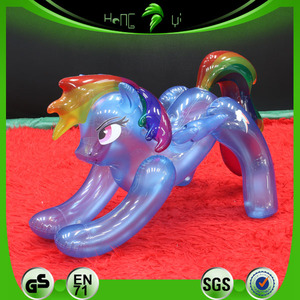 Hongyi tùy chỉnh Inflatable động vật Pony đồ chơi Inflatable trong suốt cầu vồng Dash Pony mô hình bóng - Product Image 3