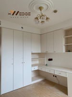 Armoire moderne de luxe personnalisée Portes en MDF avec peinture et panneaux de forme spéciale pour hôtels et bureaux à domicile
