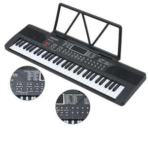 Clavier électronique multifonctionnel NTN-766 à 61 touches, <span class=keywords><strong>piano</strong></span> <span class=keywords><strong>numérique</strong></span>, affichage LED avec microphone <span class=keywords><strong>pour</strong></span> débutants, enfants, noir rose - Product Image 5