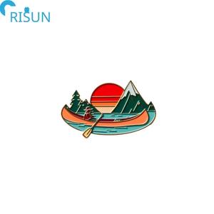 Pin de solapa de esmalte personalizado para club de canotaje y kayakismo, con motivos de deportes, canoa, kayak, remo y kayakista - Product Image 3