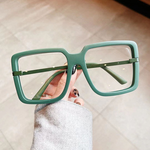 2025 moda <span class=keywords><strong>Retro</strong></span> Anti-Luz Azul lente plana gafas ópticas marco completo grande gafas de gran tamaño marcos de gafas - Product Image 3