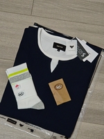 Chemise à manches courtes en coton gaufré pour homme, effet deux pièces, séchage rapide, écologique et respirante, col carré