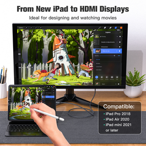 Câble USB C vers <span class=keywords><strong>HDMI</strong></span> Type C vers <span class=keywords><strong>HDMI</strong></span> Adaptateur Thunderbolt 4/3 vers <span class=keywords><strong>HDMI</strong></span> 4K 30HZ pour bureau à domicile <span class=keywords><strong>MacBook</strong></span> Pro <span class=keywords><strong>Air</strong></span> - Product Image 2