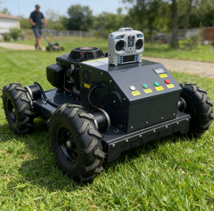 Nouveau déchiqueteur d'herbe industriel tout-terrain de 550 mm à chenilles, à essence, télécommandé sans fil - Product Image 2