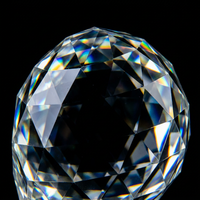 Pendentif de lustre en cristal facetté K9 de qualité supérieure avec éclat arc-en-ciel brillant pour la décoration intérieure moderne et attrape-soleil