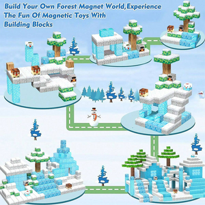 Blocs Magnétiques Version Frozen Jouets pour Filles Princesse Château STEM Jeux Sensoriels pour Enfants Jouets pour Tout-Petits Cadeaux d'Anniversaire de Noël - Product Image 6