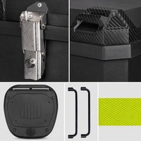 Boîte à bagages pour moto 45L en PP, étanche, coffre arrière, verrou de sécurité, anti-choc, pour scooter, rangement de casque