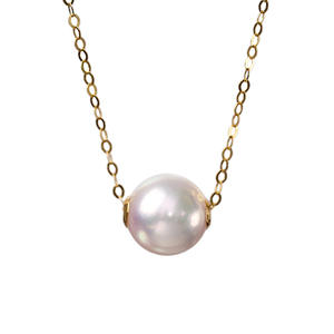 สร้อยคอจี้ไข่มุกทะเลตาฮิติ 9-10 มม. สีออโรร่า ดีไซน์เรียบหรูแบบเจ้าหญิงไดอาน่า ทอง 18K สำหรับผู้หญิง สไตล์หรูหราเบาๆ - Product Image 5