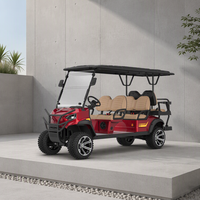 Voiturette de golf électrique à faible vitesse à 6 places, fonctionnant sur batterie 48V, certifiée CE, avec de belles performances
