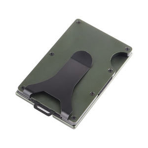 Nieuwe Custom Logo Aluminium Creditcard Case Mannen Rfid Blocking Geld Clip Reizen Slanke Minimalistische Elastische Duurzame Portemonnees - Product Image 2