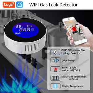 Tuya thông minh OLED gas Leak Detector Wifi kết nối Home an ninh báo động cho khí đốt tự nhiên hóa lỏng gas Android <span class=keywords><strong>app</strong></span> điều khiển điện - Product Image 6
