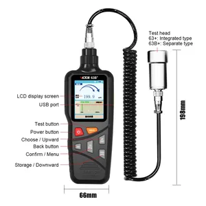 Détecteur de vibrations numérique haute sensibilité 0~1999 µm, sonde de mesure de vitesse/déplacement/accélération, vibromètre à écran couleur - Product Image 1