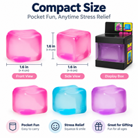 Jouet anti-stress en forme de petit cube de glace, best-seller, mignon, en TPR souple, populaire en ligne