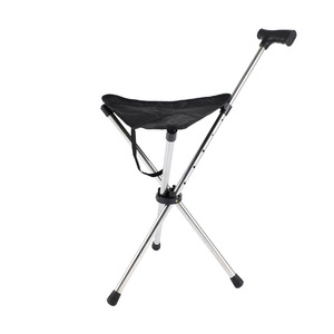 Chaise pliante télescopique légère et portable Lin Jin en tissu, avec fonction de bâton de marche et siège intégré, idéale pour la randonnée en extérieur - Product Image 2