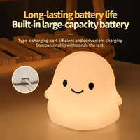 Mini lampe de nuit en silicone LED, lumière douce pour chevet, pour enfants et famille