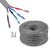 Cable de Red Ethernet DingLiang Cat5e UTP 23AWG 0.48+mm, Cobre Libre de Oxígeno, Revestimiento de PVC Gris Mate, 305m
