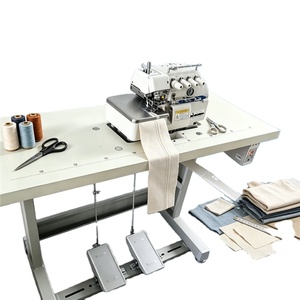 Industrial Overlock <b>Sewing</b> <b>Machine</b> Direct Drive 4 Thread High Speed Flat Bed Automatic <b>Home</b> Use Motor <b>New</b> - Product Image 1