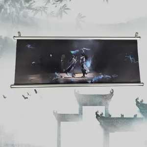 Sıcak satış kayan reklam bandı kaydırma ekran elektrikli rulo afiş özel tavan asılı kaydırma afiş