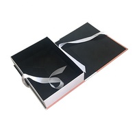 Boîte magnétique pliable personnalisée avec logo et ruban blanc pour extensions de cheveux, vente en gros