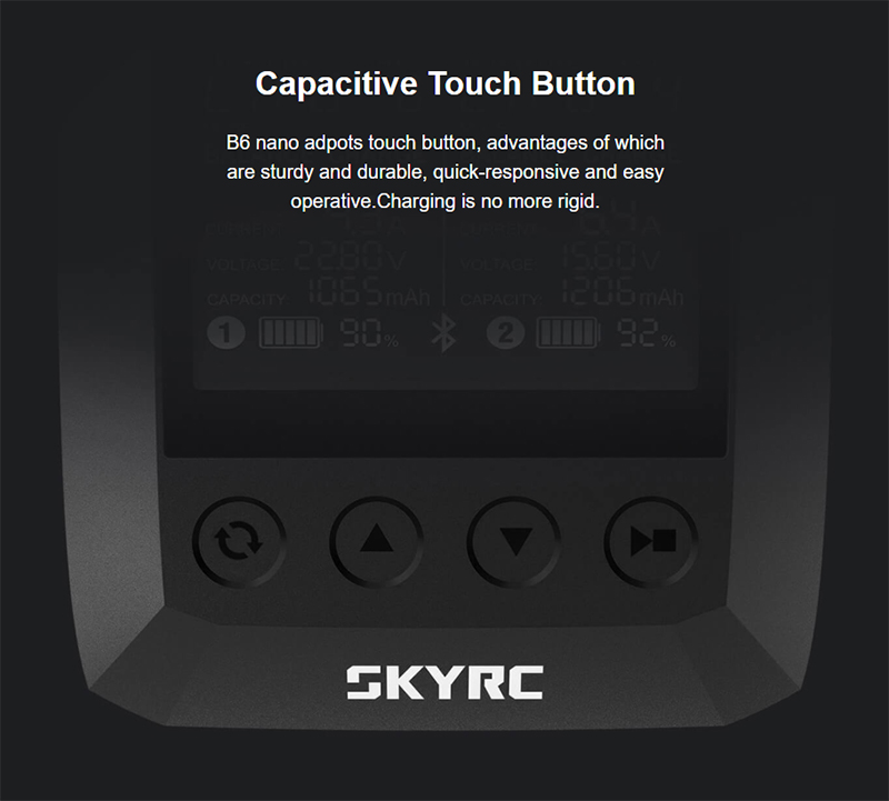 オリジナル SKYRC B6 Nano DUO 2x100W 15A AC 電動スマートバッテリー