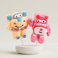 Sucettes en forme de guimauve de dessin animé, saveur fruitée, boîte de 18 pièces, bonbons pour enfants, vente en gros