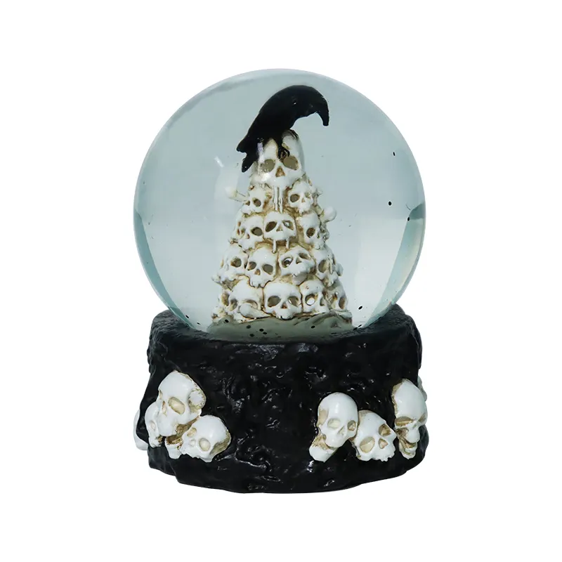 Manufacturer Wholesale Custom Snow Globe Gifts   Crafts Resin Figurine Insert Snow Globe Ornaments on Halloween Christmas