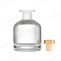 Diffuseur de parfum de luxe 500ml en verre avec bouchon en caoutchouc Gravure vide Manipulation de surface