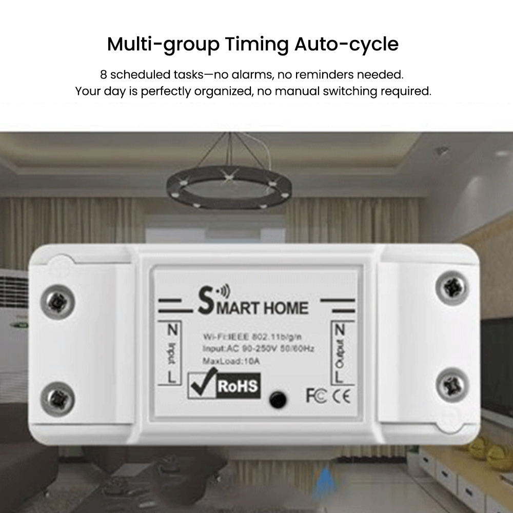 10A 30-50m Alexa Google Assistant Home Automation Smart Home Wireless Remote Controller Timer WiFi Switch Module