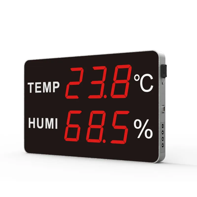 HUATO HE250A الحائط كبيرة شاشة led درجة الحرارة والرطوبة المجلس مع RS485 واجهة لغرفة الانتظار