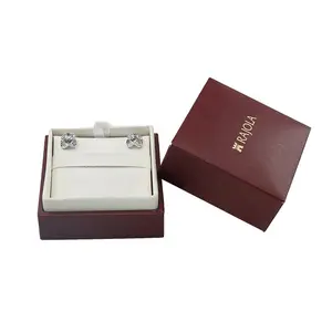 Leatherette Paper Luxury Jewelry Box Necklace Earring Packaging Set With Custom Logo