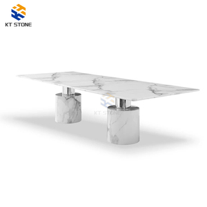 Tavoli <span class=keywords><strong>da</strong></span> <span class=keywords><strong>Pranzo</strong></span> in Marmo Emperador Dark, Tavolo di Lusso in Pietra per Villa, Hotel, Arredamento di Alta Gamma per Sala <span class=keywords><strong>da</strong></span> <span class=keywords><strong>Pranzo</strong></span> - Product Image 5