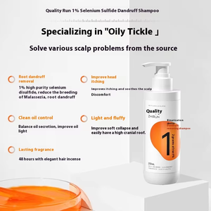 Champú anticaspa de sulfuro de selenio 1% para la caspa severa y la <span class=keywords><strong>dermatitis</strong></span> seborreica, producto para el cuidado del cabello que alivia el cuero cabelludo aceitoso con picazón - Product Image 3