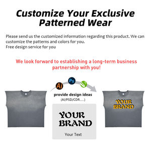 Camiseta Casual Vintage de Algodón 100% 300GSM Estilo Hip Hop Oversize de Color Liso con Hombros Anchos y Efecto Lavado - Product Image 4