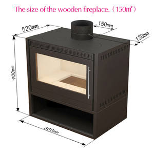 Poêle à <span class=keywords><strong>bois</strong></span> en acier autoportant de conception moderne, foyer multi-combustibles d'intérieur, garantie de 3 ans pour villa, <span class=keywords><strong>prix</strong></span> d'usine Chine - Product Image 5