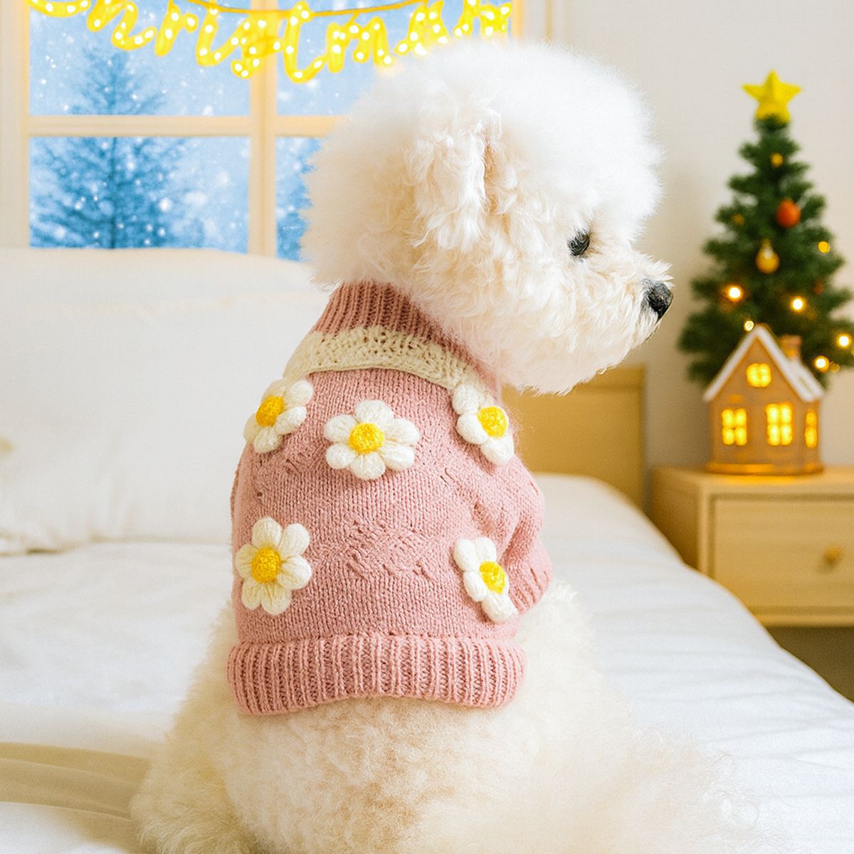 Suéter con estampado floral - Rosa