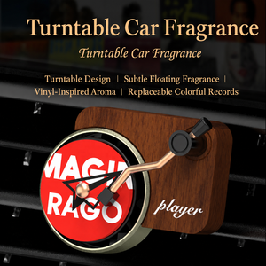 Pengharum mobil bentuk pemutar piringan, klip ventilasi, diffuser aroma berputar, tablet aroma ganti, dekor interior - Product Image 4