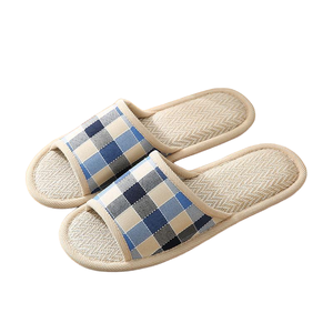 <span class=keywords><strong>Ciabatte</strong></span> Leggere in Lino con Punta Aperta per Uomo, Primavera Autunno Inverno, Blu, Rosa, Nero, Bianco, Colori a Righe - Product Image 5