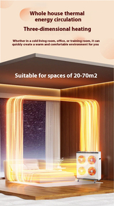 Ánh sáng màu xám 4-burner Cube Quạt điện nóng tối đa nhiệt cá nhân không gian nóng với Thì Thầm yên tĩnh Công nghệ vật liệu kim loại - Product Image 3