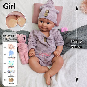 20 "Donkere Huid Full Body Siliconen Reborn Pop Realistische Handgemaakte Kinderen Speelgoed Voor Educatieve Rekwisieten - Product Image 5