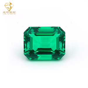 Longyin phòng thí nghiệm tạo ra đá Loose đá quý Emerald cắt Emerald giá mỗi Carat thủy nhiệt Emerald mỗi Carat - Product Image 1