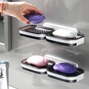 Customizable No-Drill Wall-Mounted Holder With <b>Drip</b> <b>Tray</b> - Self-Draining Bathroom Soap Dish for Promotional Gifts - Product Image 2