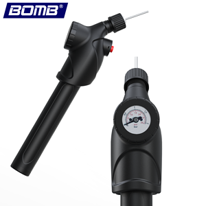 Bomba de Aleación de Aluminio de Alta Presión BOMB con Barómetro, Bomba Manual para Bicicleta de Carretera y Montaña, Mini Bomba Portátil - Product Image 1