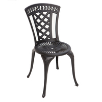 Ensemble de meubles de patio Joyeleisure, table et chaises en aluminium, ensemble de meubles de jardin en métal pour l'extérieur, portable pour l'hôtel et le parc