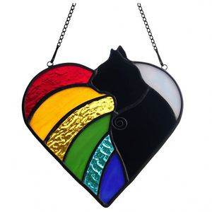 Atrapasol de acrílico con forma de luna, personalizado en memoria de tu perro, regalo de condolencia por la pérdida de un mascota, adorno arcoíris para madres de gatos que duermen por la pérdida de su mascota. - Product Image 1