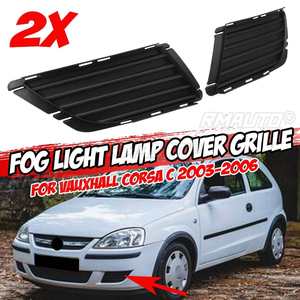 Par de cubiertas de rejilla para faros antiniebla delanteros para Vauxhall Corsa C 2003-2006 1400726 1400727 - Product Image 1