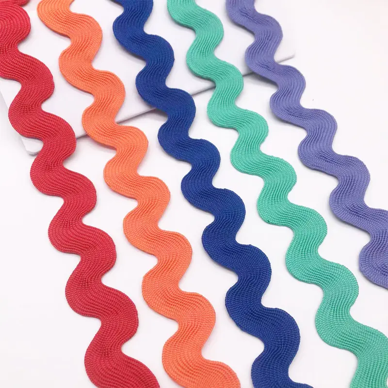 Hochwertige mehrere Farben erhältlich Rick Rack Trim 20mm Breite Polyester Baby Ric Rac Trim Pastell